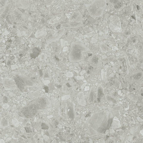 ÉCHANTILLON Terravito Mareno Carreau mural et de sol - 60x60cm - 9.5mm - Carré - rectifié - Terrazzo - Gris mat SW736057
