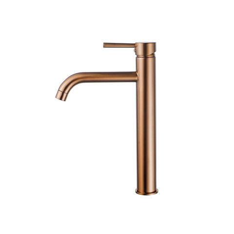 Fortifura Calvi Wastafelkraan - 33.9cm - verhoogd - opbouw - PVD - geborsteld koper SW970032