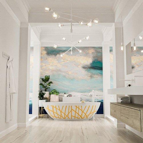 MONDIAZ HOLM DESIGN Baignoire autoportante - 180x85cm - Ocher / Talc SW1172799
