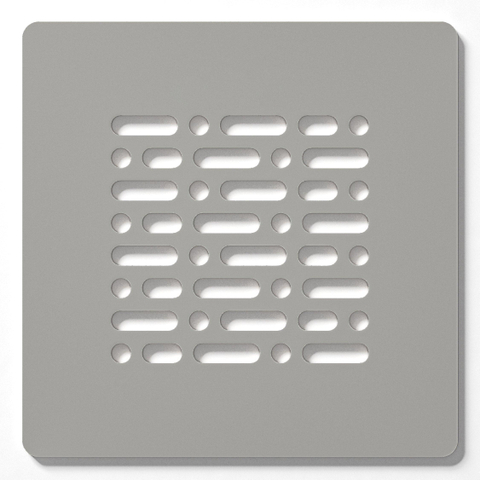 Zeza Grade Douchebakrooster - 13x13cm - mat perla (grijs) SW1183153