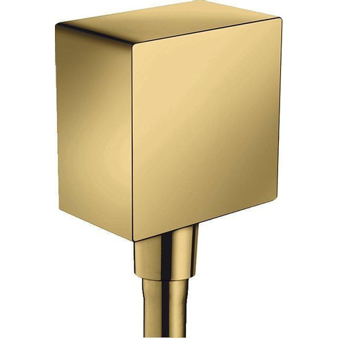 Hansgrohe Fixfit Square muuraansluitbocht - met terugslagklep - glans goud SW358911
