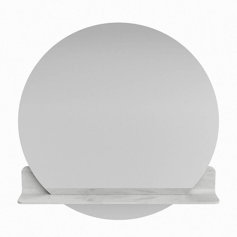 Mondiaz SPOT miroir – Ø 80 cm – avec tablette – Opalo (marbre blanc) SW1235655