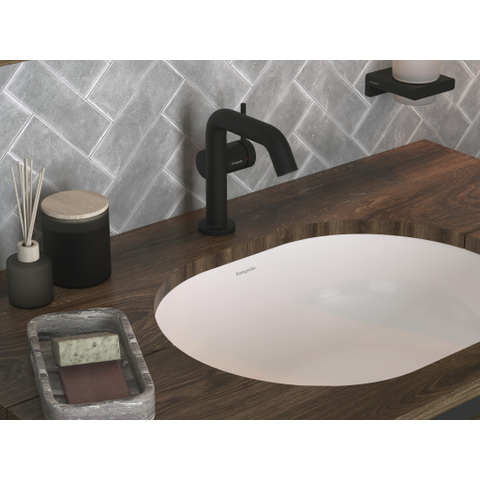 Hansgrohe Tecturis s 1 greeps wastafelkraan - 110 Fine - coolstart - zonder waste set - mat zwart SW918637