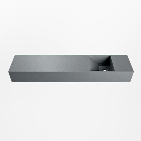 MONDIAZ TYNE lave-mains - 100x23x12cm - vasque droite - sans trou robinet - plata (argent) SW1026159