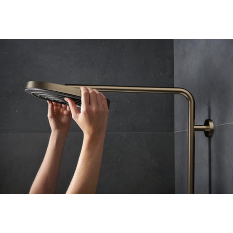 Hansgrohe Pulsify S Puro Thermostatische Regendoucheset - 26cm - ronde hoofddouche - staaf - handdouche - thermostaat - geborsteld brons SW1151847