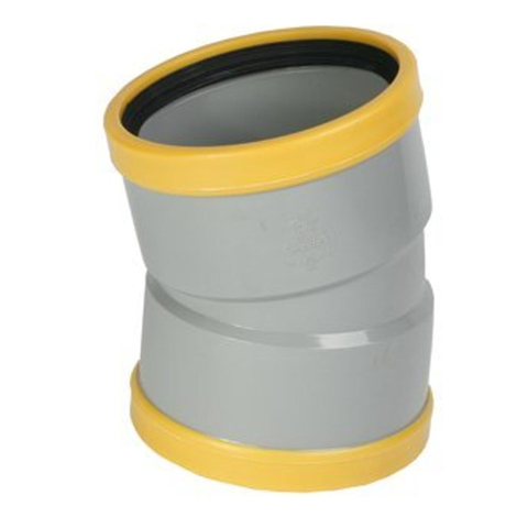 Wavin PVC manchet bocht 15° mof/mof 110mm SN8 2110016