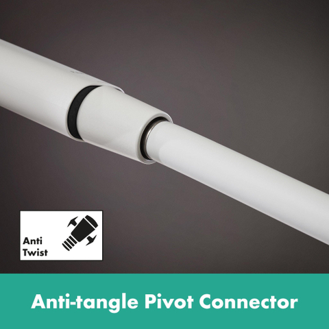 Hansgrohe Pulsify S Puro Puro1jet - showerpipe - ecosmart - 260 - thermostatisch - 3jet - handdouche en doucheslang - 160cm - thermostaat - mat wit SW1151840