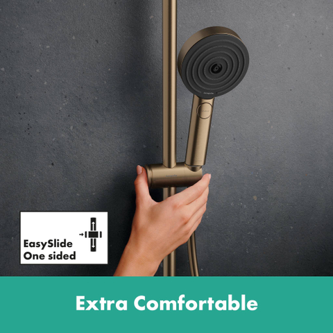 Hansgrohe Pulsify S Puro Puro1jet - showerpipe - ecosmart - 260 - thermostatisch - 3jet - handdouche en doucheslang - 160cm - thermostaat - geborsteld brons SW1151842