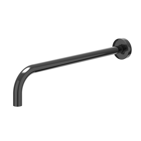 IVY Pact Ensemble de douche de pluie - encastré - symmetry - inverseur d'arrêt 2 voies - bras de douche mural 40 cm - douche de tête slim 25 cm - support avec sortie - flexible de douche 150 cm - douchette satin spray - Chrome noir PVD SW1036330