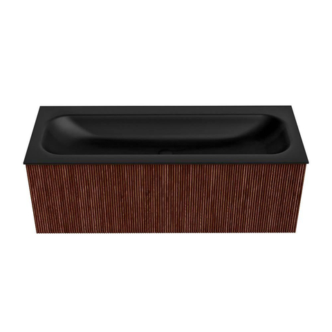 Mondiaz KURVE Ensemble de meubles de salle de bains - 120x46x40cm - 1 tiroir - lavabo solid surface - central - 2 trous de robinet - Ruby SW1415361