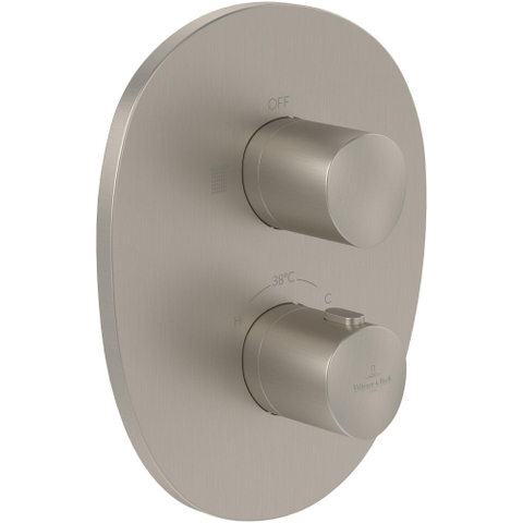 Villeroy & Boch Antao Inbouwthermostaat - met stopkraan - Brushed Nickel (rvs) SW974268