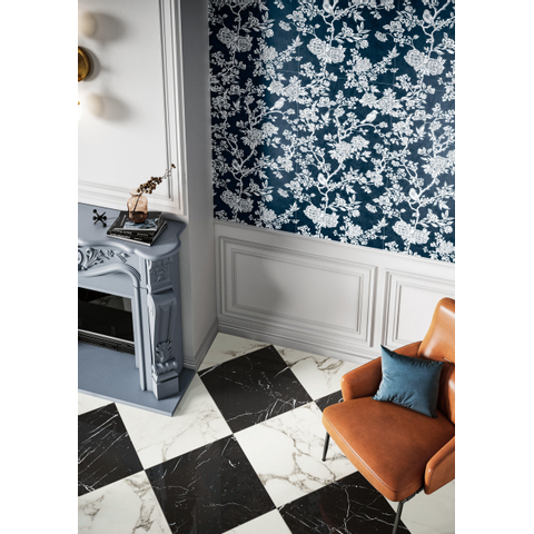 Ceralto Spectra Bande décorative - 60x120cm - 10.0mm - rectifié - Floral bleu SW704695