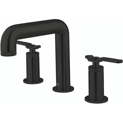 Crosswater Union Mitigeur lavabo - levier - 3 trous - Noir mat SW968274