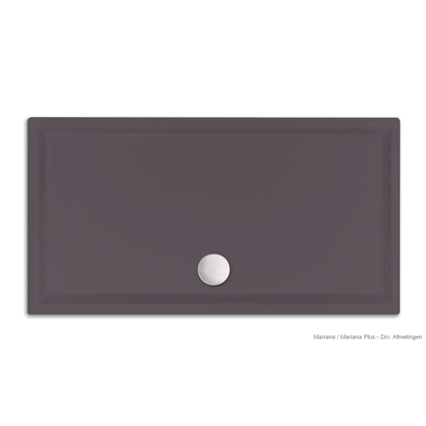 Xenz Mariana receveur de douche - 110x100x7 - Acrylique - anthracite SW379346