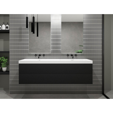 The Mosaic Factory Sevilla mozaïektegel - 30x30cm - 8mm - rechthoek - mat black (zwart) SW524001