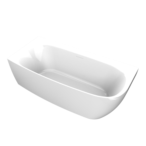 Arcqua Tira baignoire semi-autoportante - 170x80cm - angle gauche - acrylique - blanc brillant SW1467734
