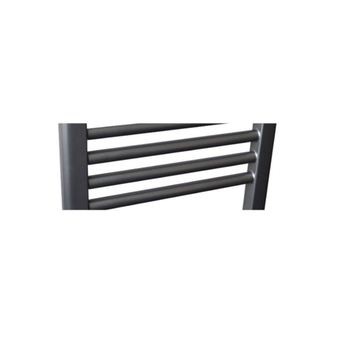 Sanicare Radiateur électrique - 172x45cm - 920W - design - thermostat - chrome - en bas à droite - gunmetal (anthracite) SW1000757