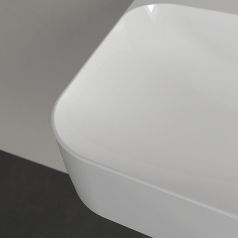 Villeroy & Boch finion wastafel - 1 kraangat - 80x47cm CeramicPlus - zonder overloop - White Alpine (glans wit) SW106480