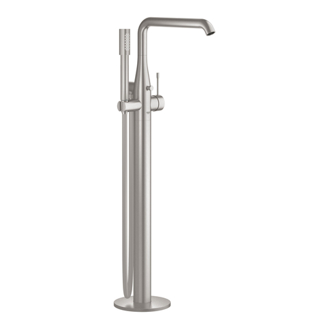 GROHE Essence New Robinet de bain sur pied avec garniture de douche supersteel SW73258