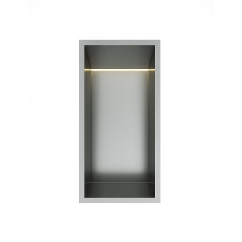 Hotbath &MORE Inbouwbox of inbouwnis - 30x15x10 - met LED - IP44 - RVS 316 SW1246530
