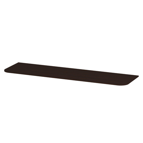 INK Concept R Wastafelblad - 160x45x1.7cm - tbv afgeronde onderkast - MFC - Dark veneer SW1406039