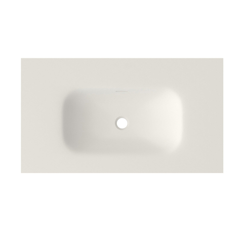 Saniclass Flow lavabo - 81x46x1.5cm - vasque centrale - sans trou de robinet - blanc SW1224148