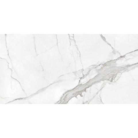 ÉCHANTILLON Terravito Alpuro carreau mural et de sol - 60x120cm - 10.5mm - Rectangle - rectifié - effet marbre - Blanc/noir mat SW735973