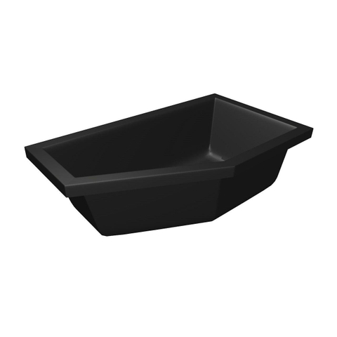 Xenz Society Baignoire d'angle - 160x90x53 - bonde Centrale - Droite - acrylique - ebony SW103359