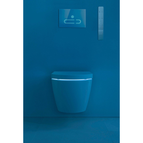 Duravit Sensowash Starck F Lite douchewc - 37.8x57.5cm - spoelrandloos - met closetzitting - compact - glans wit SW420600
