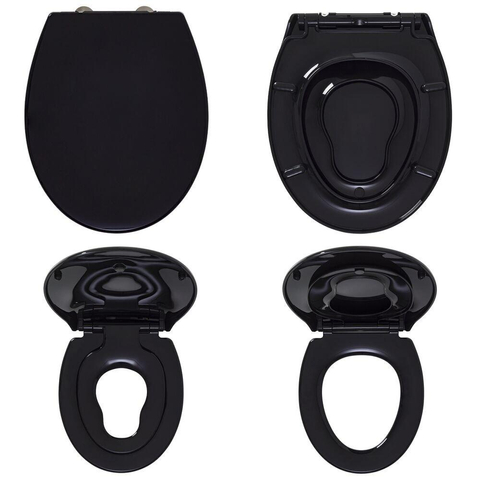 Tiger Tulsa Toiletbril met kinderzitje Thermoplast Zwart SW877688