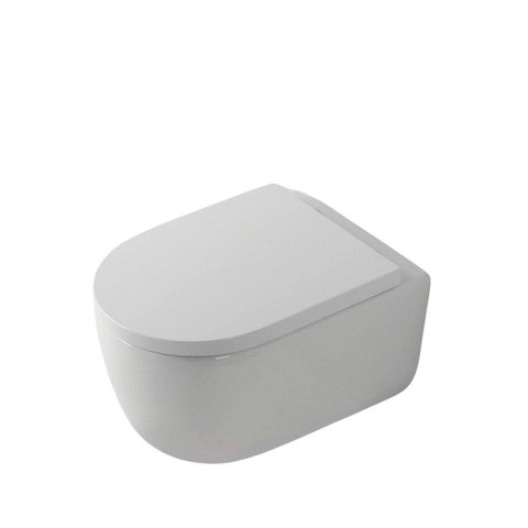 QeramiQ Dely Swirl Pack WC suspendu - 36.3x51.7cm - bâti-support Geberit UP320 - abattant 35mm - plaque de commande taupe - boutons rectangulaires - blanc mat SW1164234