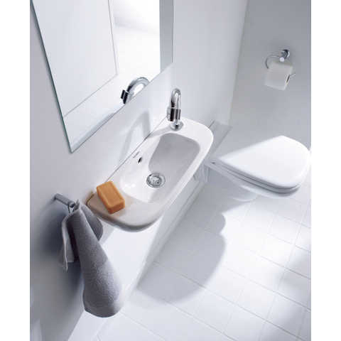 Duravit D-code lave-mains - 50x22x13.5cm - trou robinet droite - avec trop-plein - blanc 0315107