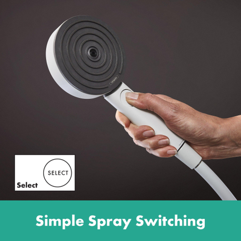 Hansgrohe Pulsify S Puro Puro1jet - showerpipe - ecosmart - 260 - thermostatisch - 3jet - handdouche en doucheslang - 160cm - thermostaat - mat wit SW1151840