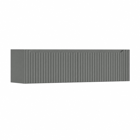 H&R Badmeubelen Juice Wastafelonderkast - 160x45x40cm - rechterhoek afgerond - 3D-front - 2 lades - geïntegreerde greep - petrol mat SW1260235