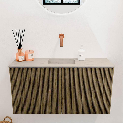 Mondiaz JOYA-DLUX 80cm toiletmeubel - kleur Dusk - Wastafel FAYE positie Midden Zonder kraangat kleur Opalo. SW1423324