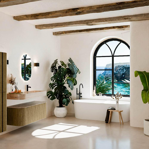MONDIAZ THOR-DLUX 120cm meuble de salle de bains arrondi gauche + droite couleur Dusk avec 1 tiroir et 2 portes. Vasque suspendue CLOUD Droite 1 trou de robinet couleur Arena. SW1463405