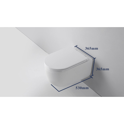 QeramiQ Dely Abattant WC - fermeture douce - démontage rapide - mince - blanc mat SW1000766