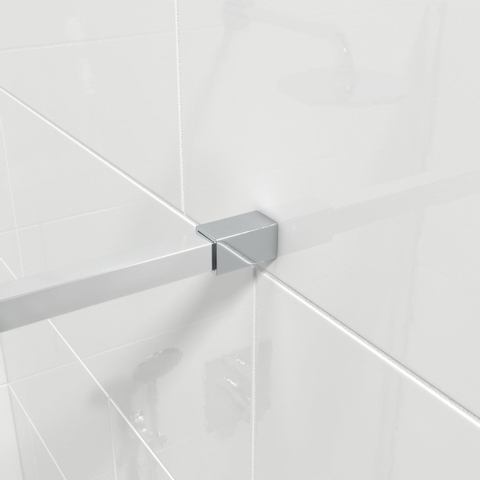 Marenza Bellini Inloopdouche - 160x200cm - veiligheidsglas - helder glas - matte band - anti kalk - chroom SW358002