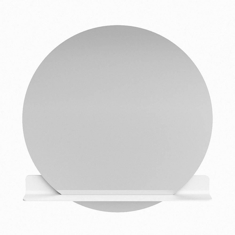 Mondiaz SPOT spiegel – Ø110 cm – met planchet – Talc (wit) SW1235471