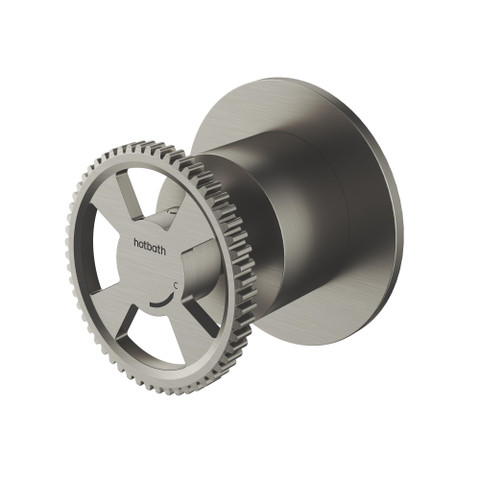 Hotbath Cobber @work Afbouwdeel - voor stopkraan koud - geborsteld nikkel (RVS) SW440699