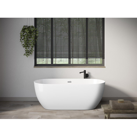 Looox Chill baignoire îlot - 170x80x60cm - Acrylique - blanc brillant SW730671