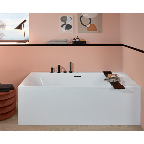 Villeroy & Boch Loop & Friends kunststof duobad acryl rechthoekig square - 180x80x47cm - glans wit SW701229