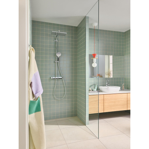 GROHE Vitalio Joy+ doucheset - 35x23cm - rechthoek - thermostatisch - SmartControl - chroom SW1590102