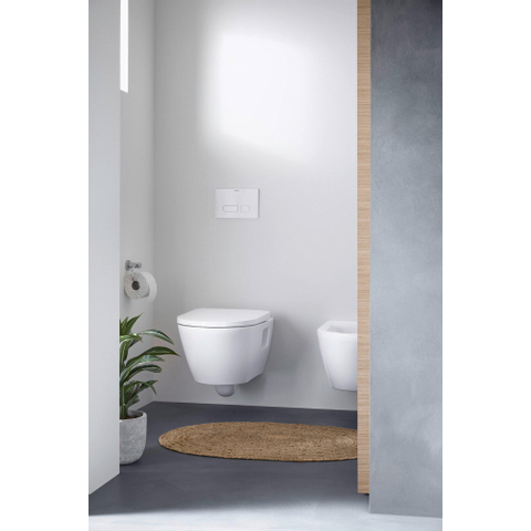 Duravit D-Neo WC suspendu avec abattant 37x54x40cm Blanc brillant SW544306