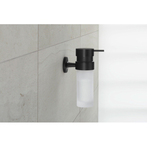 Duravit Starck T Zeepdispenser - 17.6x6cm - matglas - mat zwart SW297098