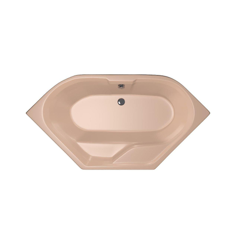 Xenz NewGuinea hoekbad - 140x140cm - met overloop - zonder afvoer - Hoekopstelling links of rechts - Acryl Bahama beige SW103511