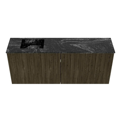 Mondiaz JOYA-DLUX Meuble de toilette 100cm - couleur Shadow - Vasque FAYE position Gauche 1 trou de robinet couleur Lava. SW1422839