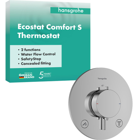Hansgrohe Ecostat comfort s Inbouw - thermostaat - 2 functies - chroom SW1245317