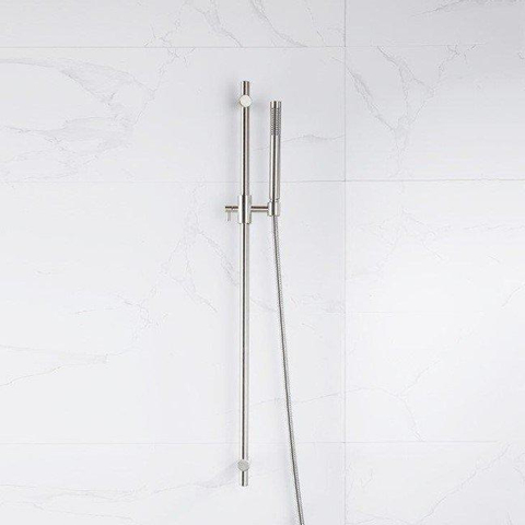 Fortifura Calvi glijstangset - met staafhanddouche - metalen doucheslang - PVD - geborsteld RVS SW1159302