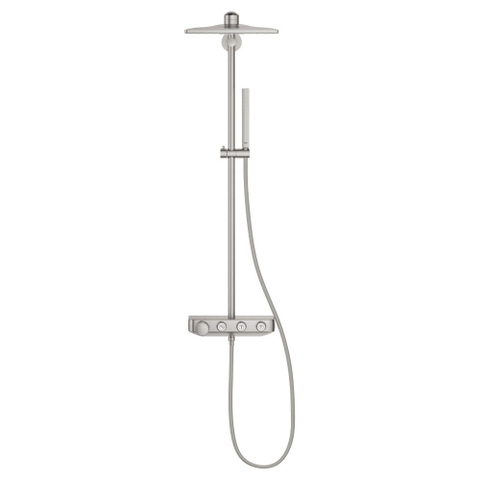 Grohe Euphoria SmartControl Cube Regendoucheset Opbouw- - hoofddouche 31cm - hannddouche staaf - Supersteel (RVS) SW439032